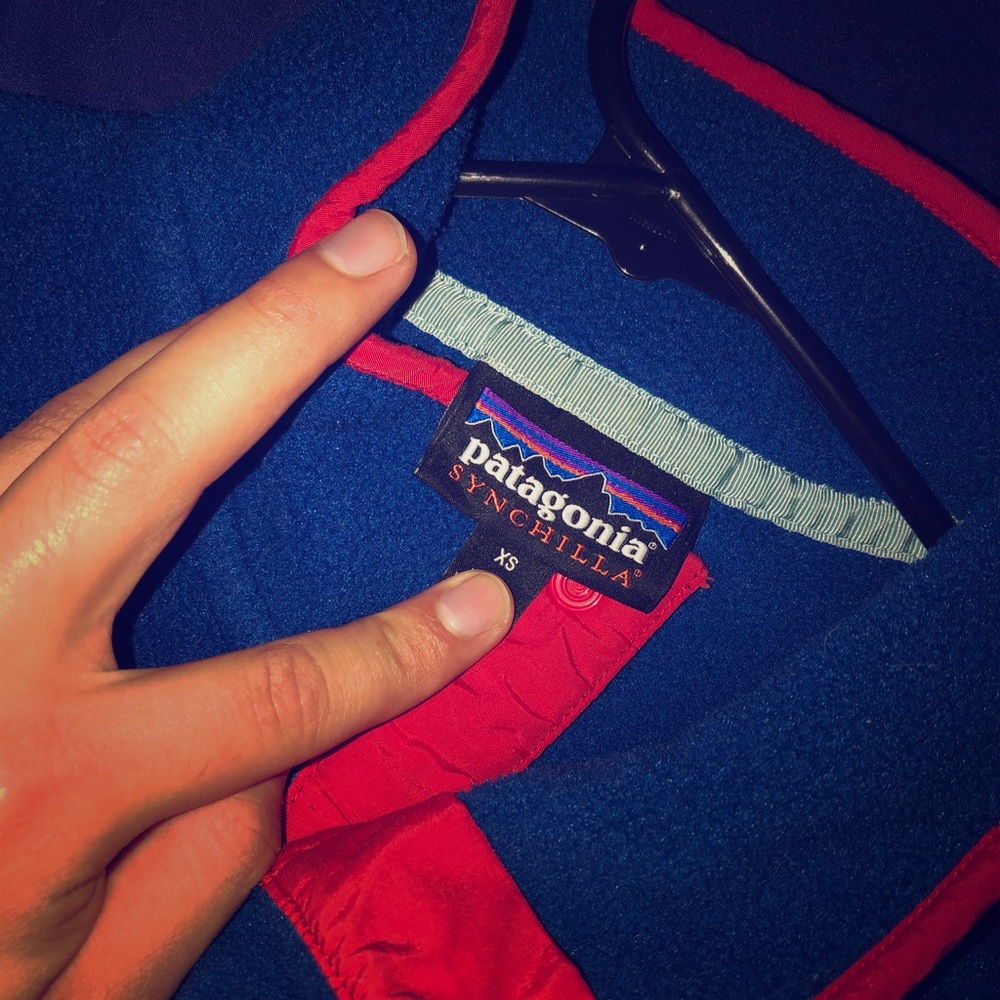 Patagonia Synchilla Pullover XS Red and Blue